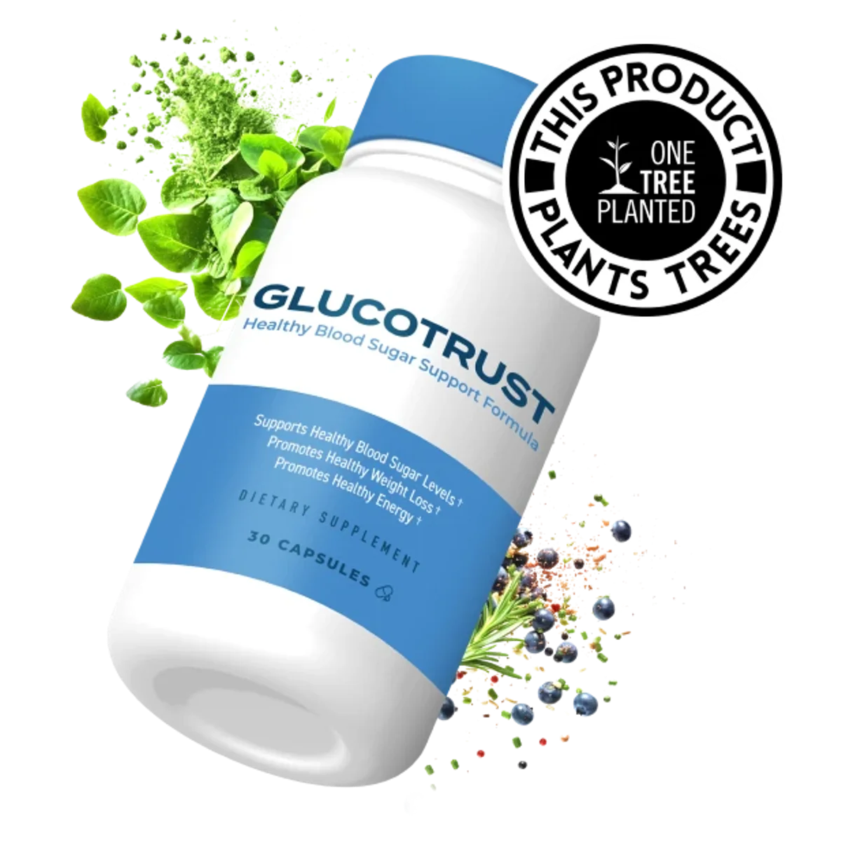 GlucoTrust Blood Sugar Support — Front Label